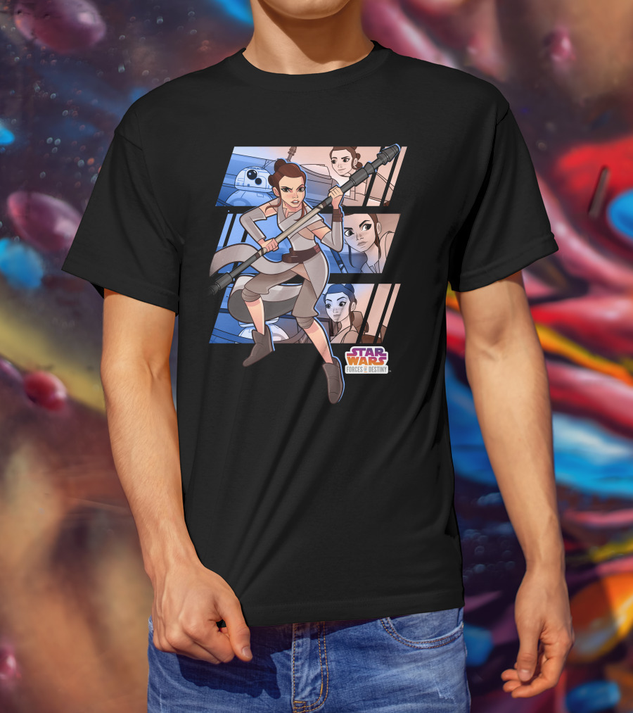 Star Wars Forces Of Destiny Rey And BB-8 Adventure Scenes T-Shirt
