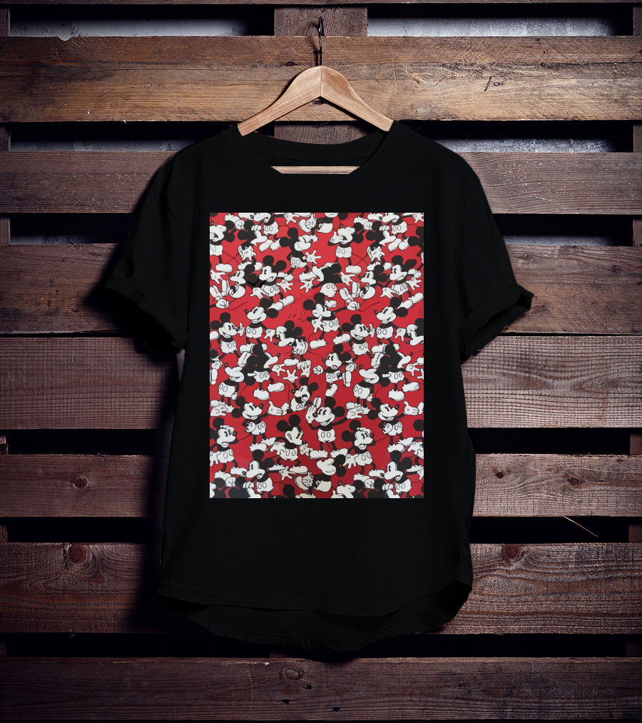 Mickey Mouse Classic Red And Black T-Shirt