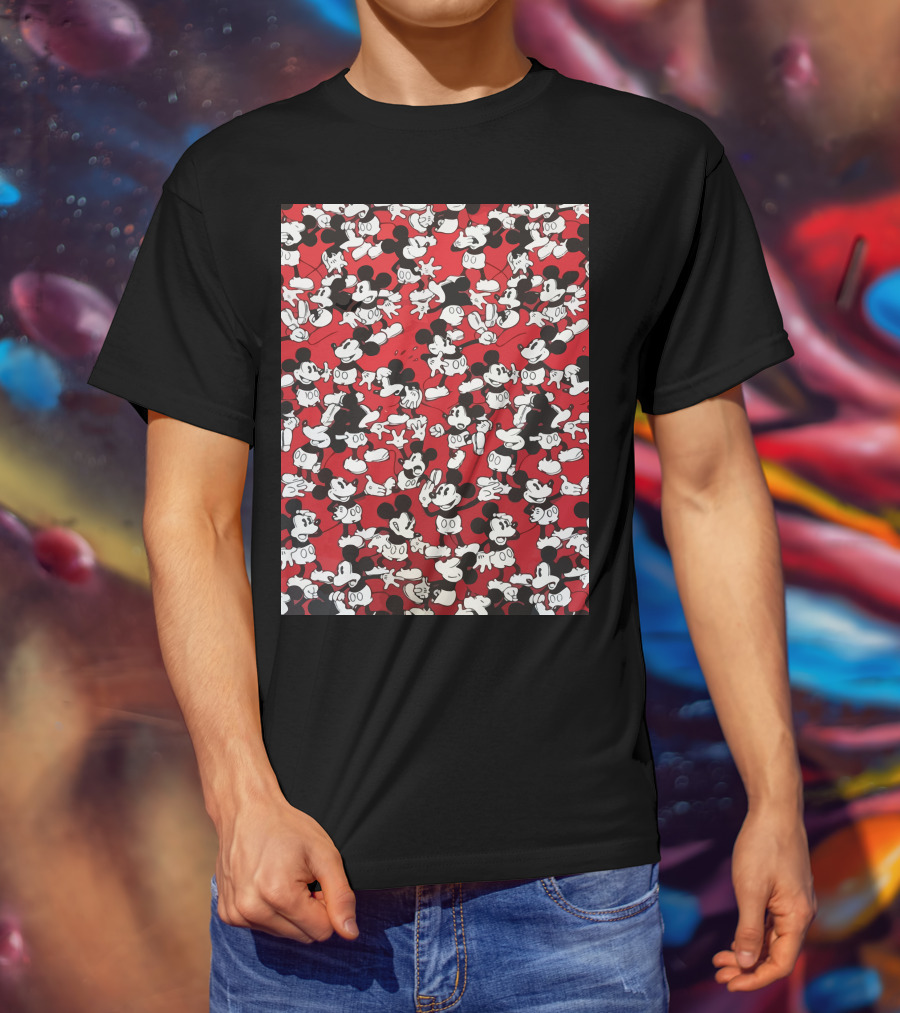 Mickey Mouse Classic Red And Black T-Shirt