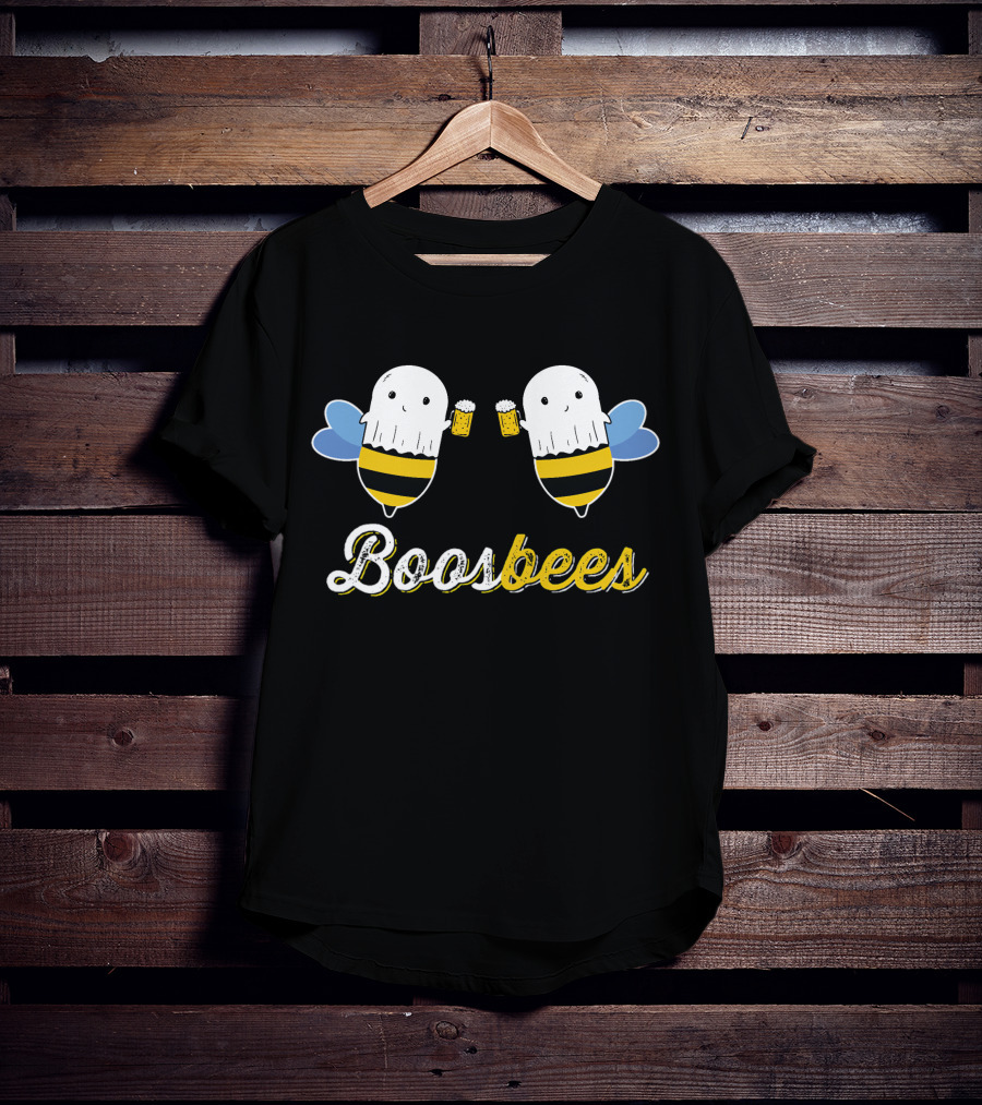 Boosbees Cute Cartoon Bees Cheers With Beer Glasses T-Shirt