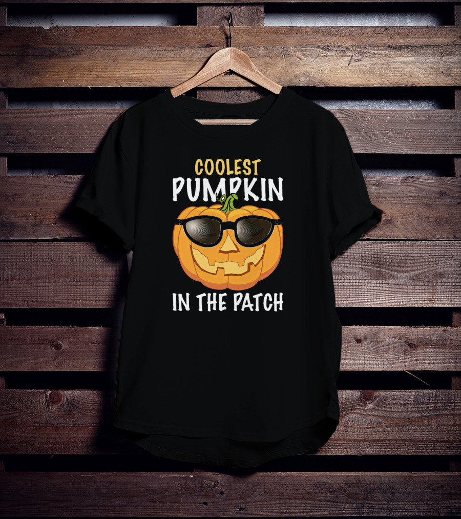 Coolest Pumpkin In The Patch Sunglasses Jack-o'-Lantern T-Shirt