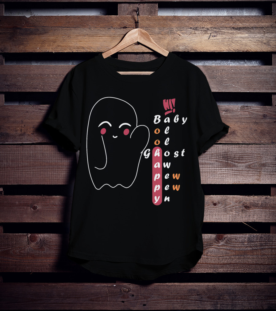 Hi Happy Boo Baby Ghost Halloween T-Shirt