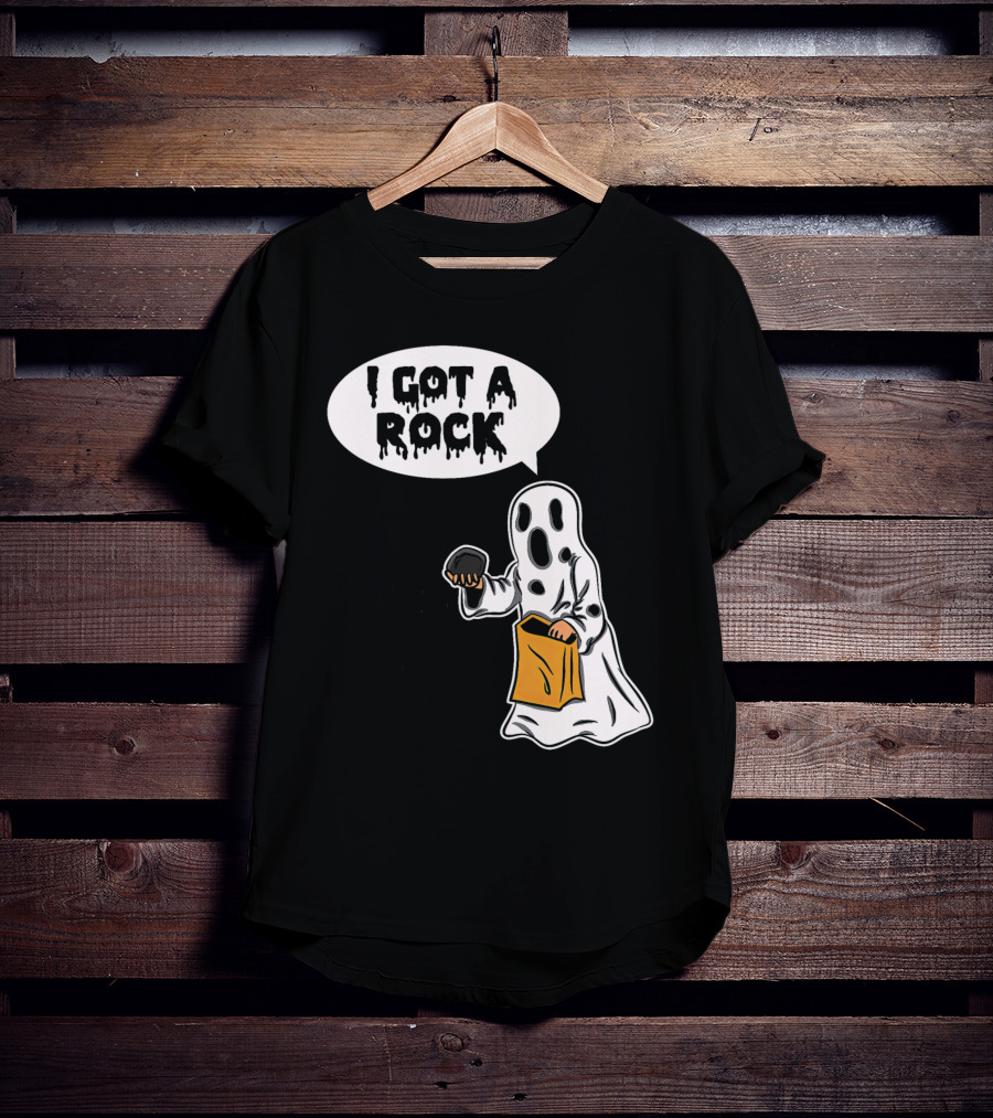 I Got A Rock Ghost Trick-or-Treating Halloween Humor T-Shirt