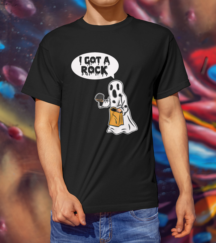 I Got A Rock Ghost Trick-or-Treating Halloween Humor T-Shirt