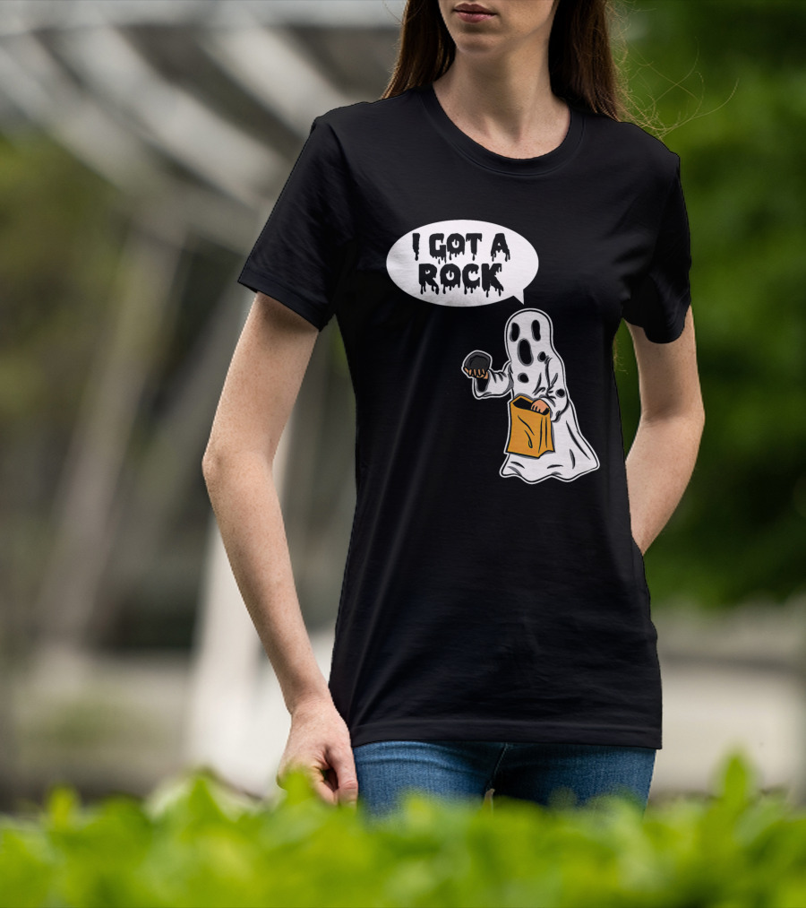 I Got A Rock Ghost Trick-or-Treating Halloween Humor T-Shirt