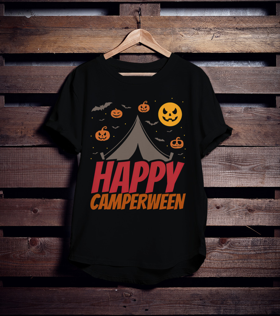Happy Camperween Halloween Camping Outdoor T-Shirt