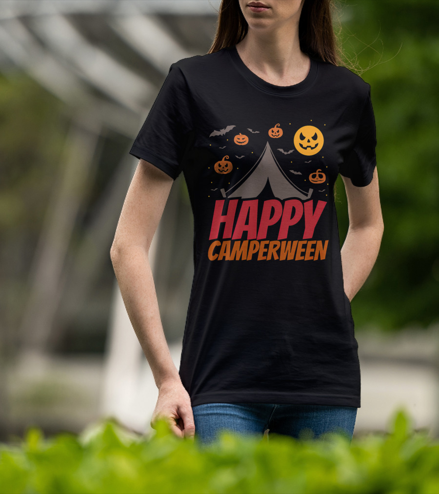 Happy Camperween Halloween Camping Outdoor T-Shirt
