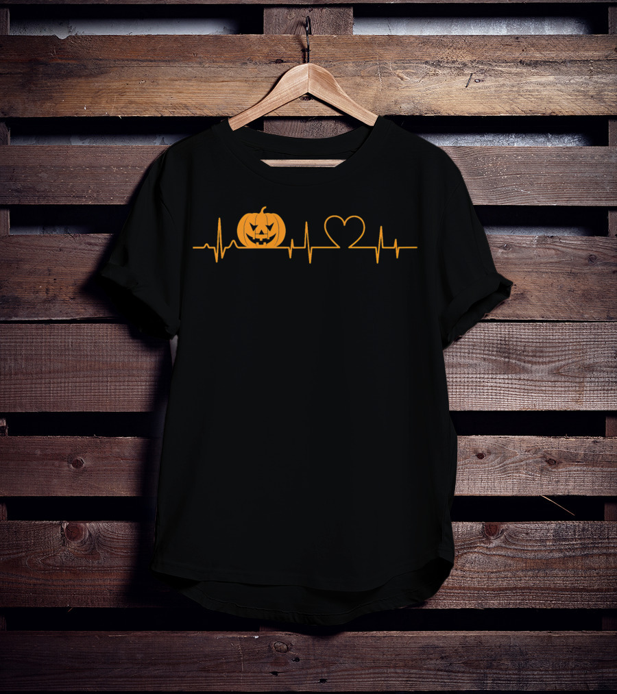 HALLOWEEN Pumpkin Heartbeat Love T-Shirt