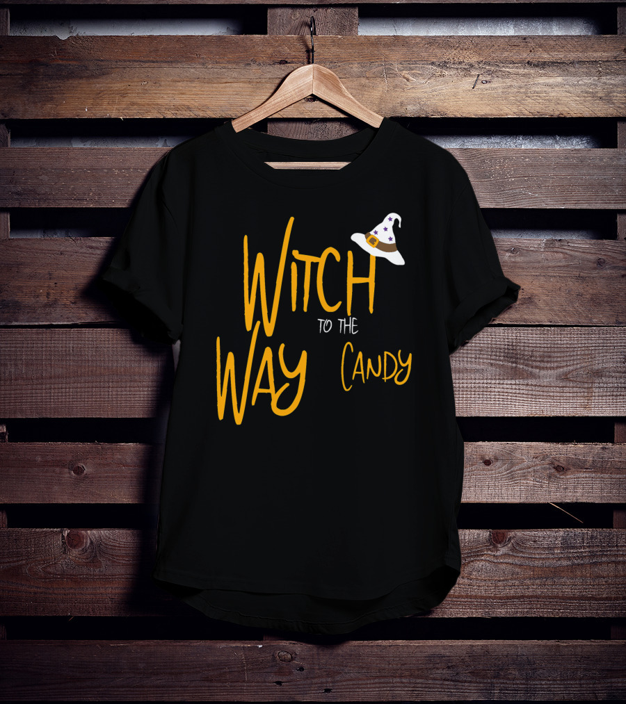 Witch Way To The Candy Halloween Witch T-Shirt