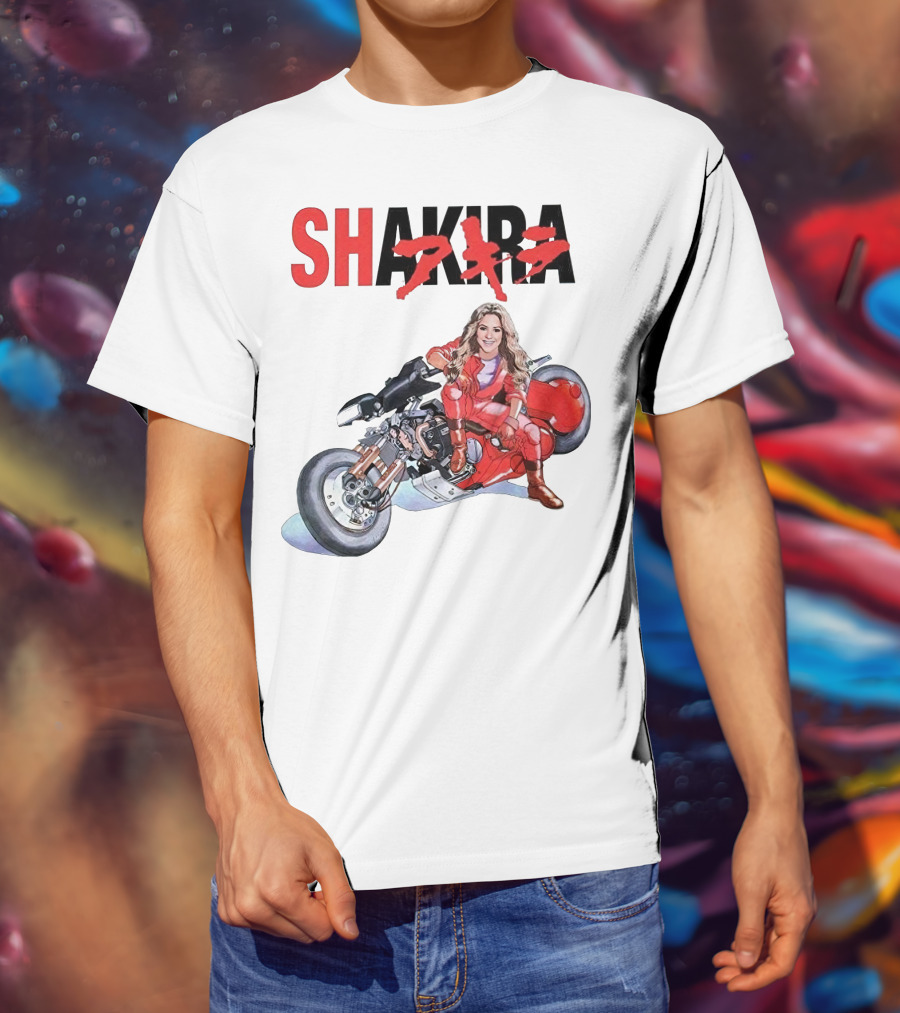 SHAKIRA Akira Anime Motorcycle Rider T-Shirt