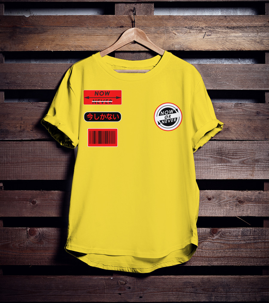 Now Or Never Colby Brock Merch Japanese Text Barcode T-Shirt
