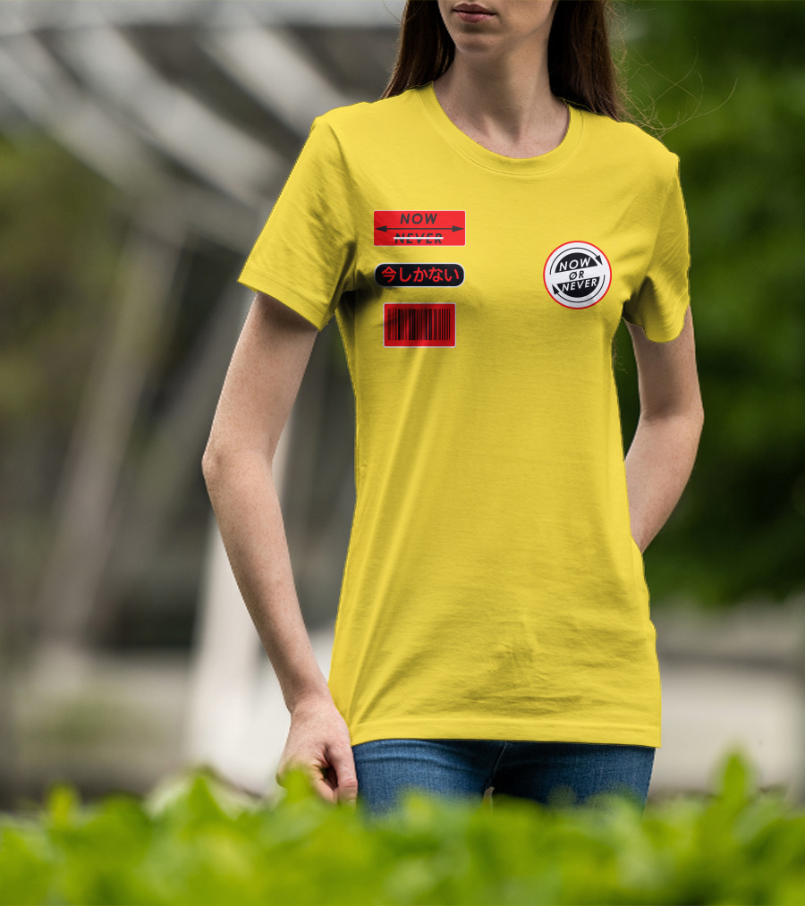 Now Or Never Colby Brock Merch Japanese Text Barcode T-Shirt