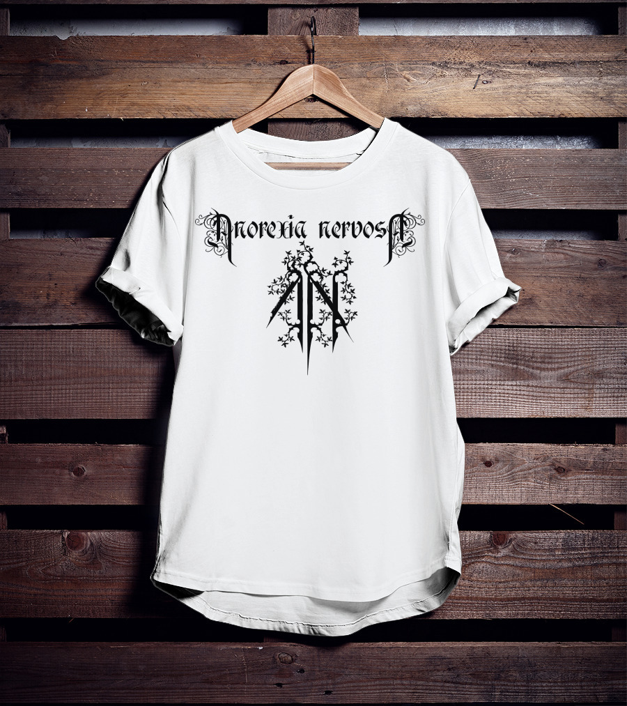 Anorexia Nervosa AN Symbol Floral Gothic T-Shirt