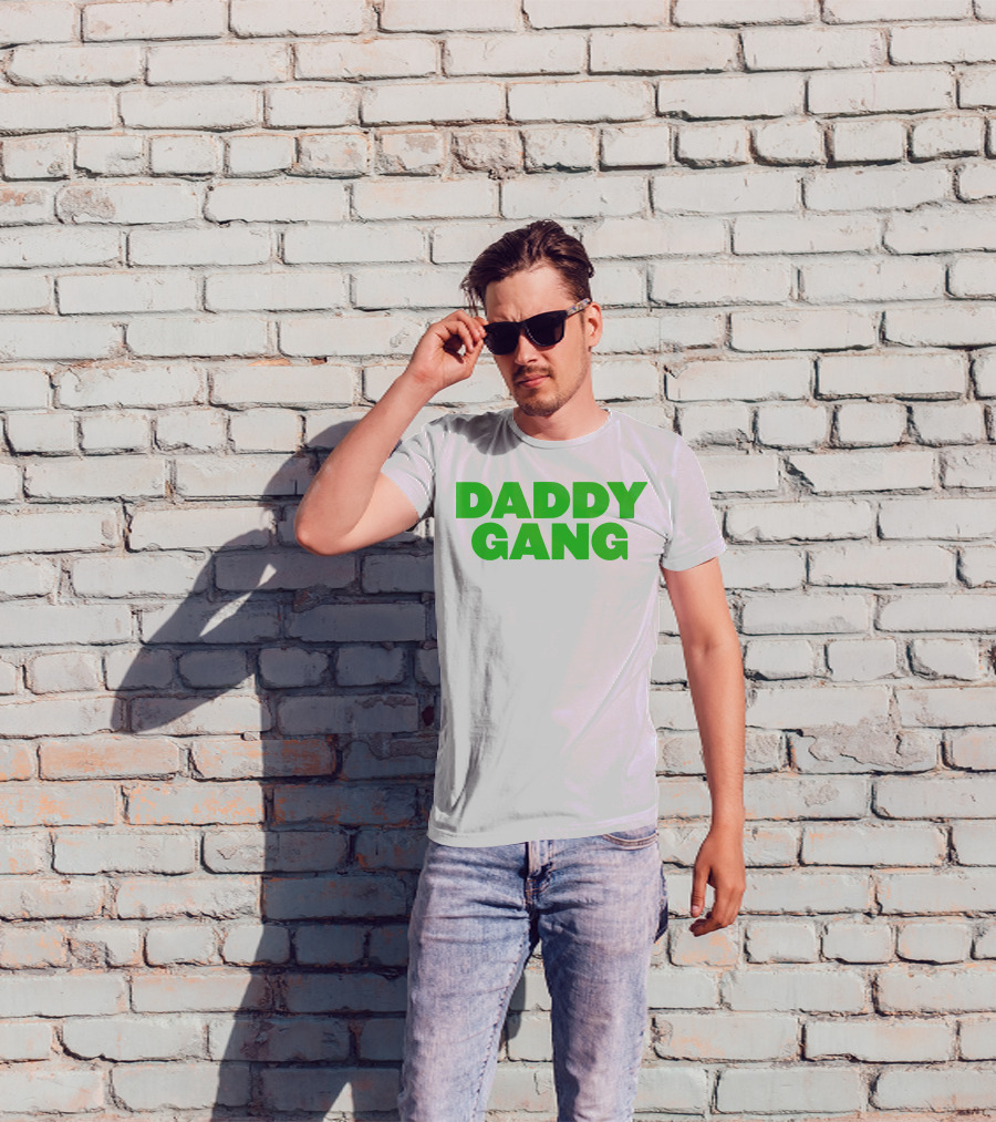 Daddy Gang Bold Green Text T-Shirt
