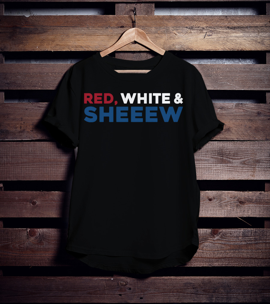 RED, WHITE And SHEEEW Beef Cake Merch T-Shirt