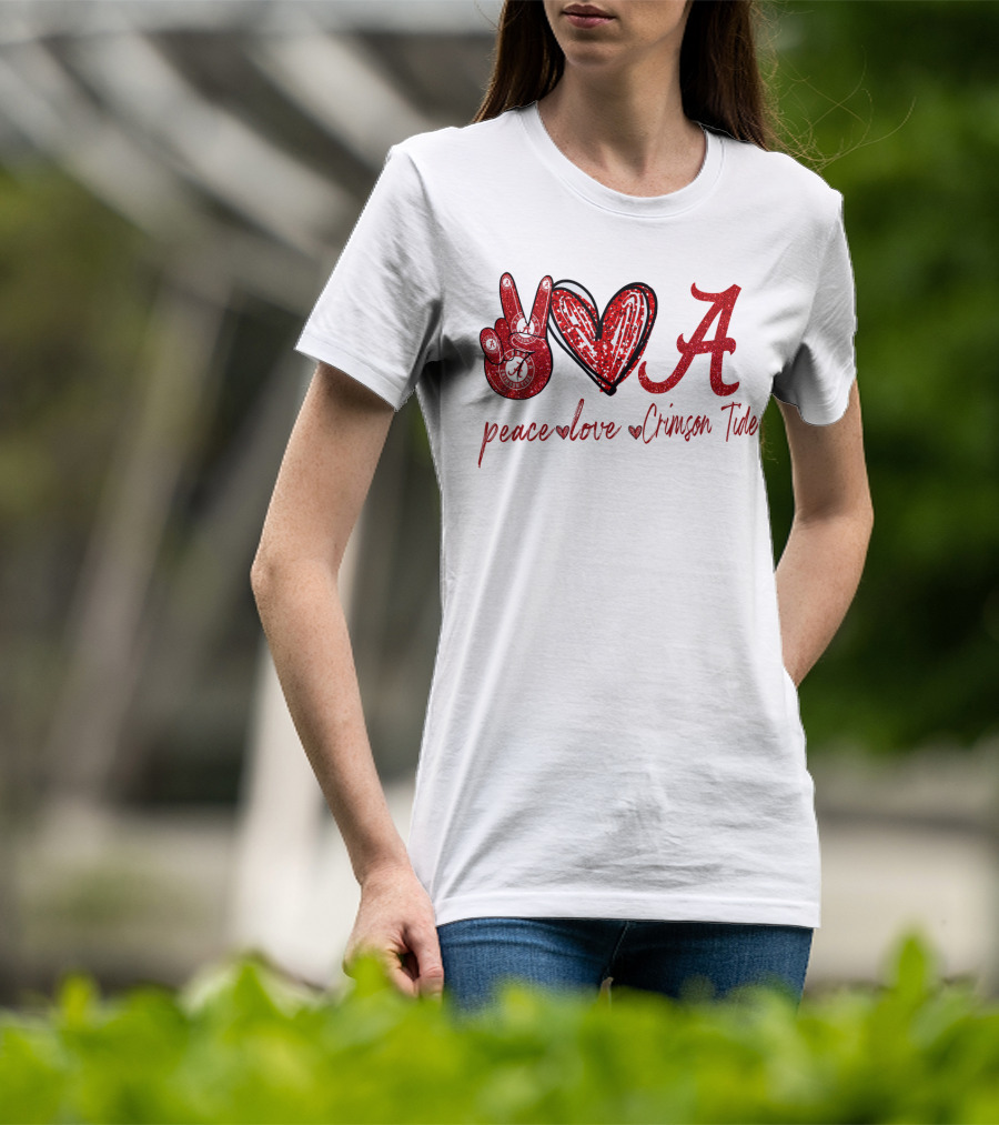 Peace Love Crimson Tide T-Shirt