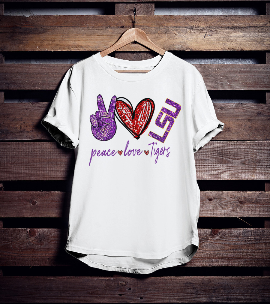 Peace Love Tigers LSU T-Shirt
