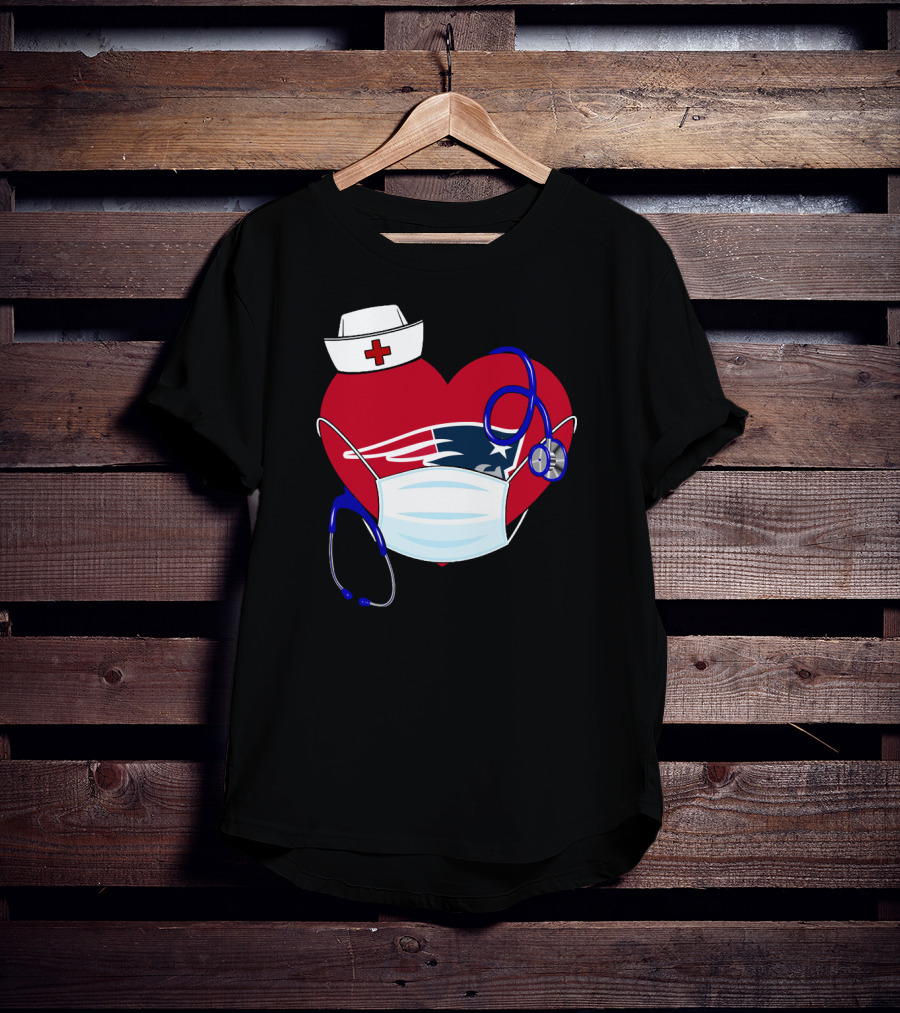 Heart Patriots Nurse Healthcare Mask Stethoscope T-Shirt