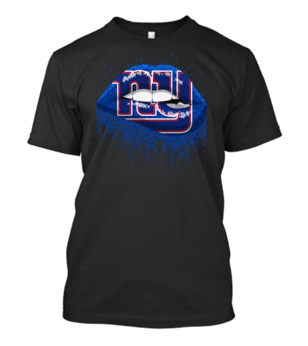 New York Giants Lips Dripping Blue T-Shirt