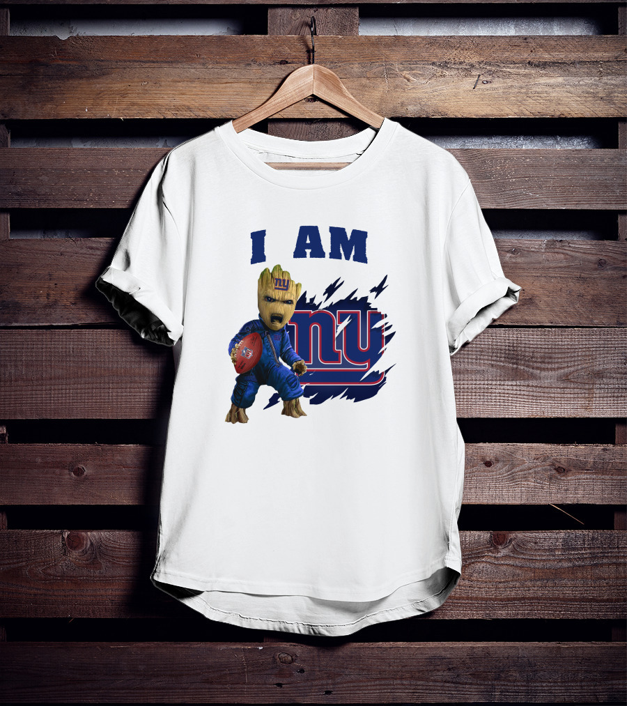 I Am Groot New York Giants NFL Football Fan T-Shirt
