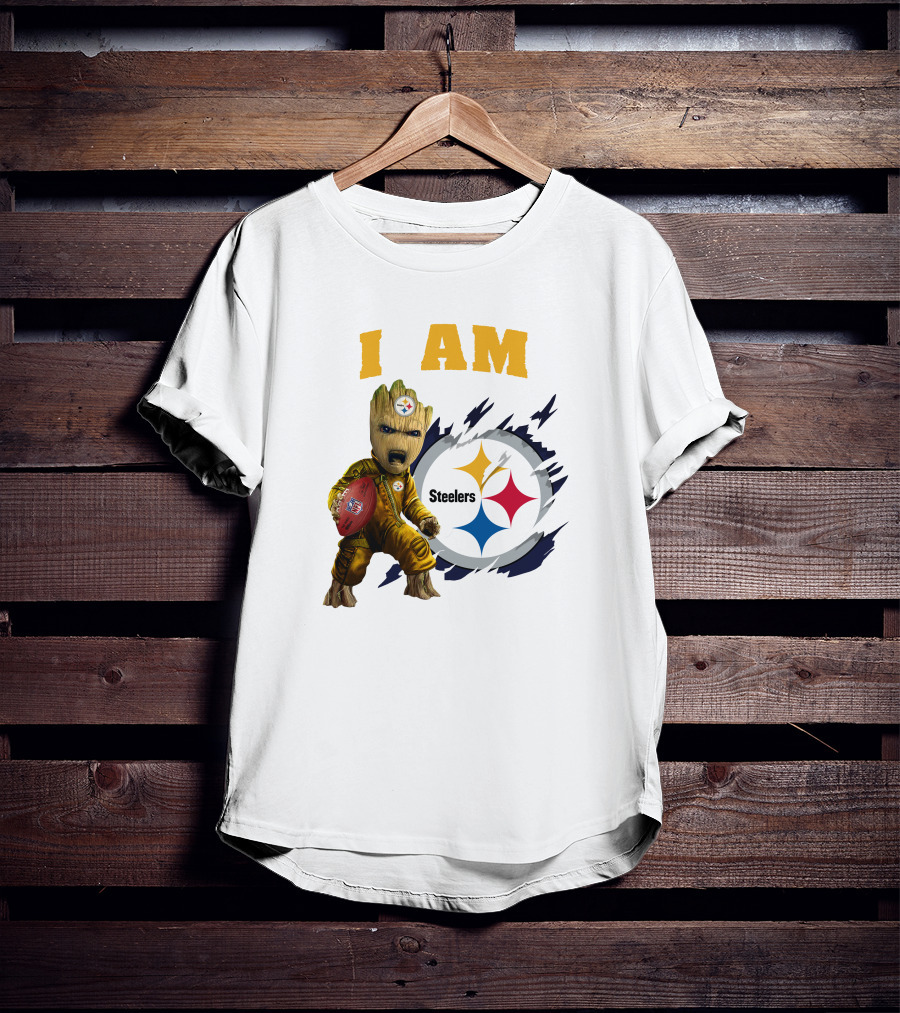 I Am Groot Steelers NFL Football Fan Gear T-Shirt