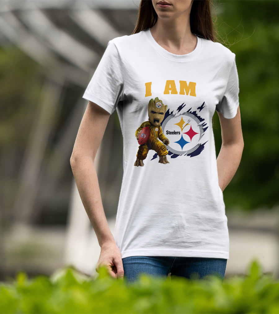 I Am Groot Steelers NFL Football Fan Gear T-Shirt