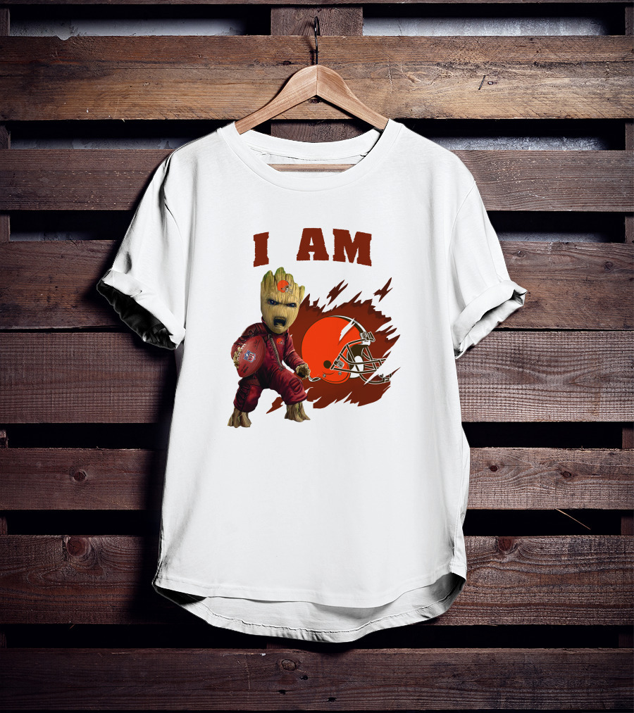 I Am Groot Cleveland Browns Football Character T-Shirt