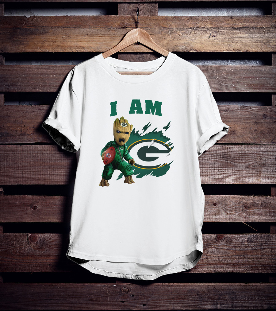 I Am Groot Green Bay Packers Football Fan T-Shirt