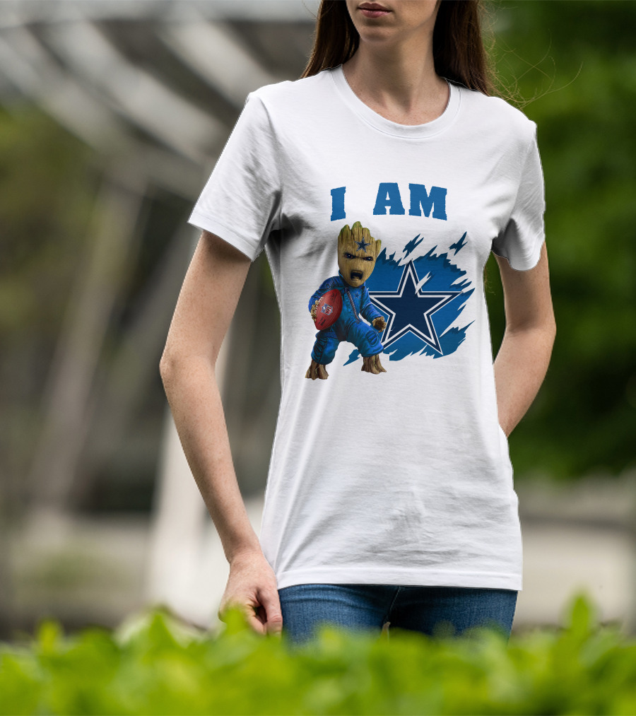 I Am Groot Dallas Cowboys Star Football T-Shirt