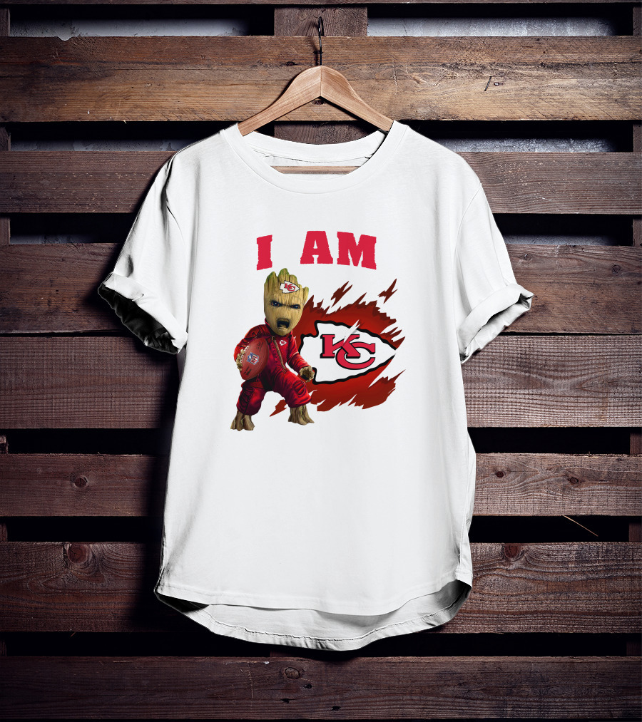 I Am Groot Kansas City Chiefs KC Football Fan Groot T-Shirt