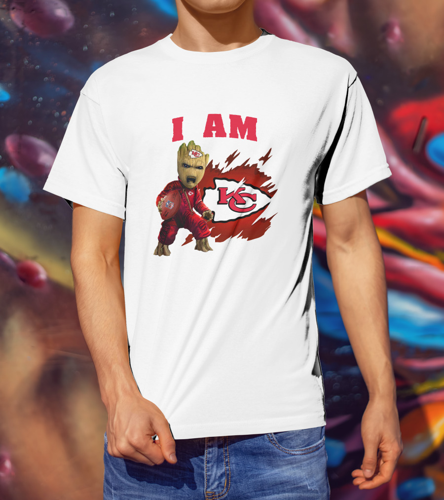 I Am Groot Kansas City Chiefs KC Football Fan Groot T-Shirt