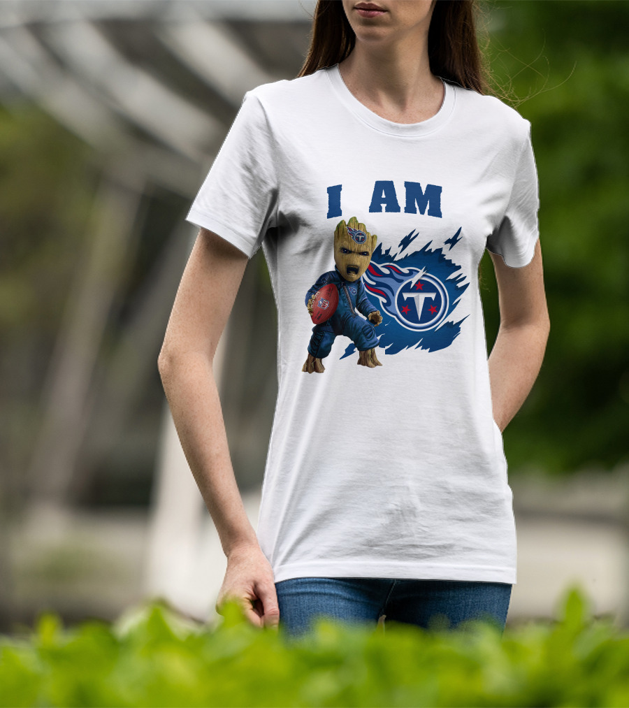 I Am Groot Titans Football Guardians Fan Crossover T-Shirt