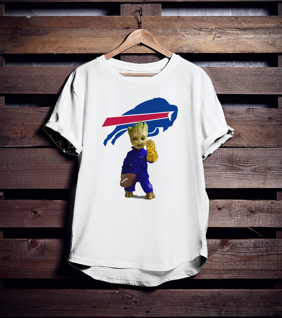 Buffalo Bills Groot Football Infinity Gauntlet T-Shirt
