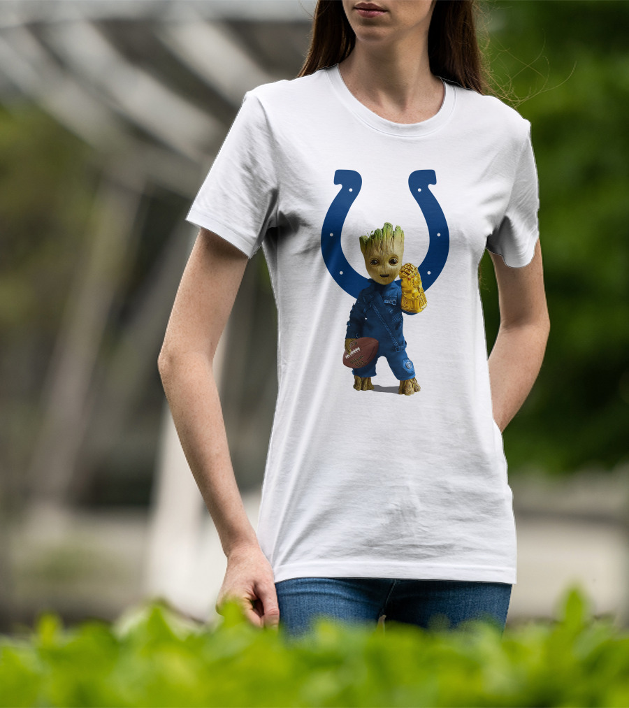 Indianapolis Colts Groot Infinity Gauntlet Football T-Shirt