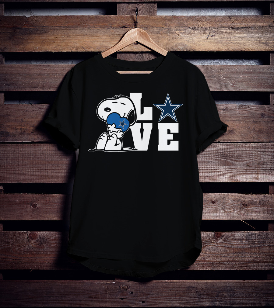 Snoopy Dallas Cowboys Love Star T-Shirt