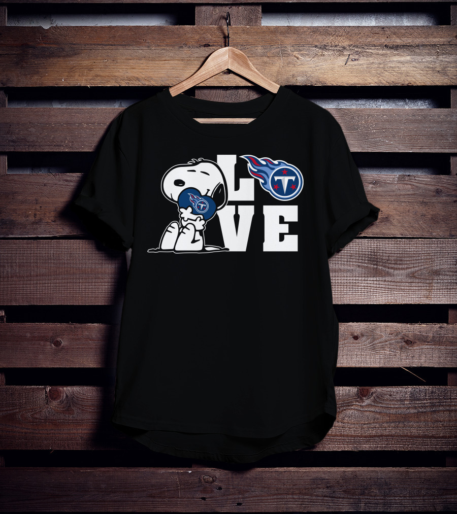 Snoopy Love Tennessee Titans Football Peanuts NFL T-Shirt