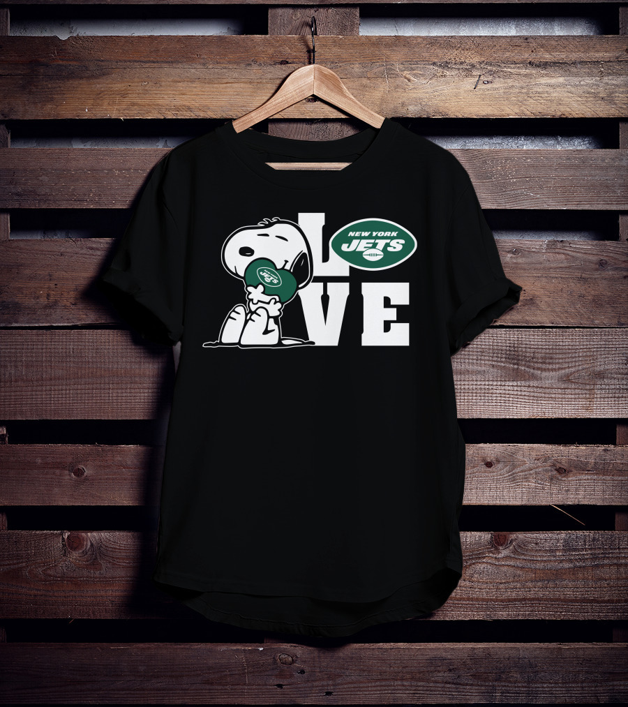 Snoopy Love New York Jets Football T-Shirt