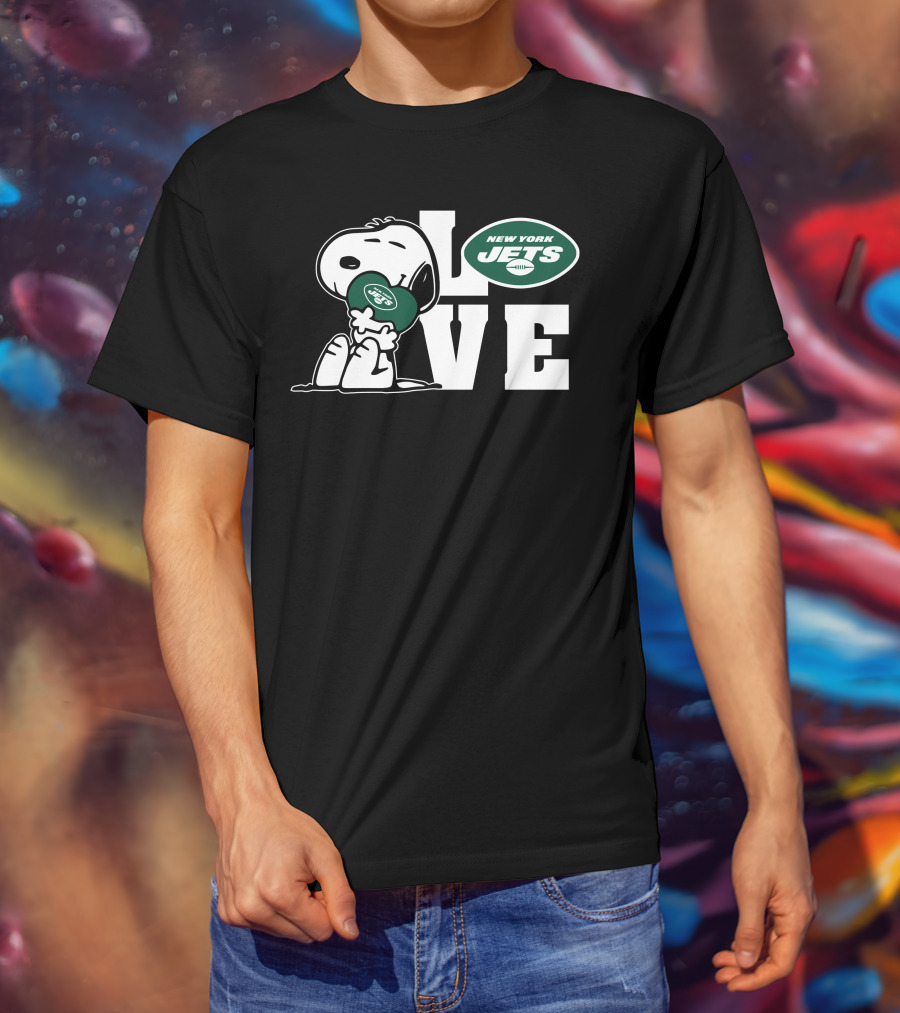 Snoopy Love New York Jets Football T-Shirt