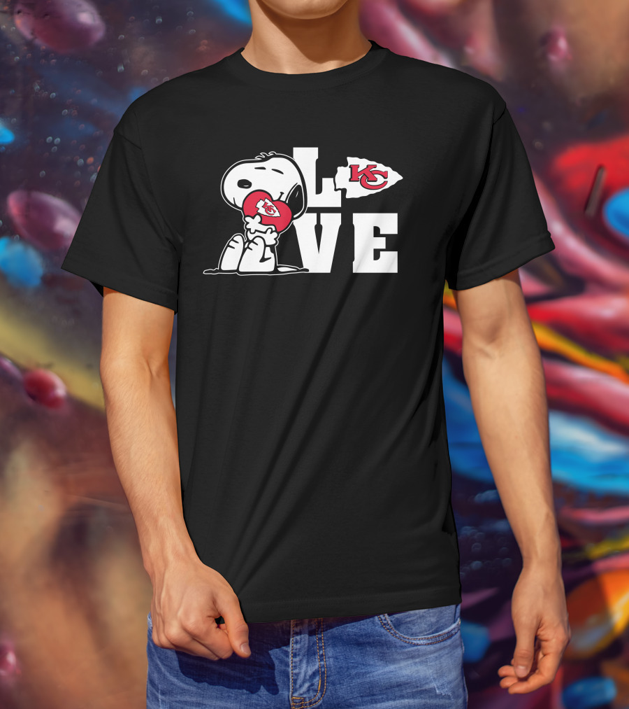 Snoopy Love KC Chiefs T-Shirt