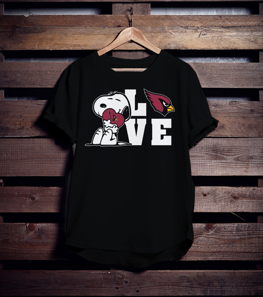 Snoopy Love Arizona Cardinals Football T-Shirt