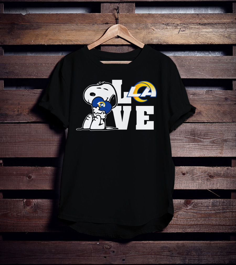 Snoopy Los Angeles Rams Love T-Shirt