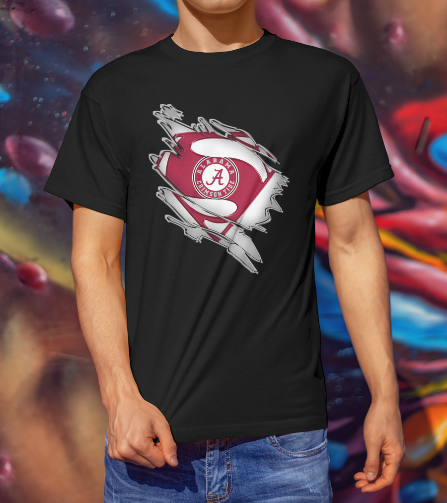 Alabama Crimson Tide Super Man T-Shirt
