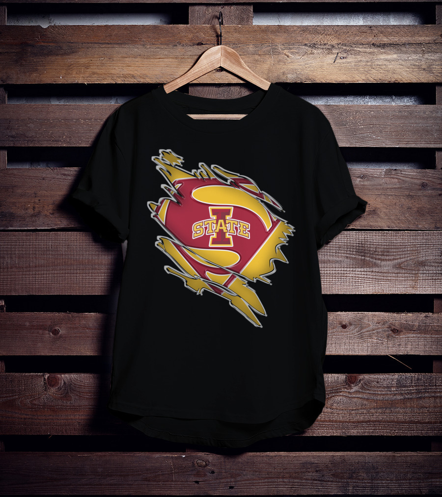 Iowa State Cyclones Superman Logo Burst T-Shirt