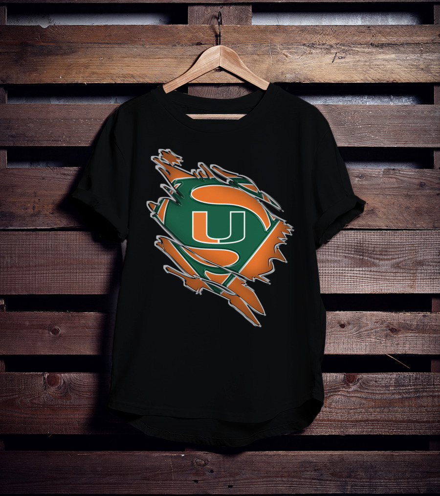 Miami Hurricanes Superman T-Shirt