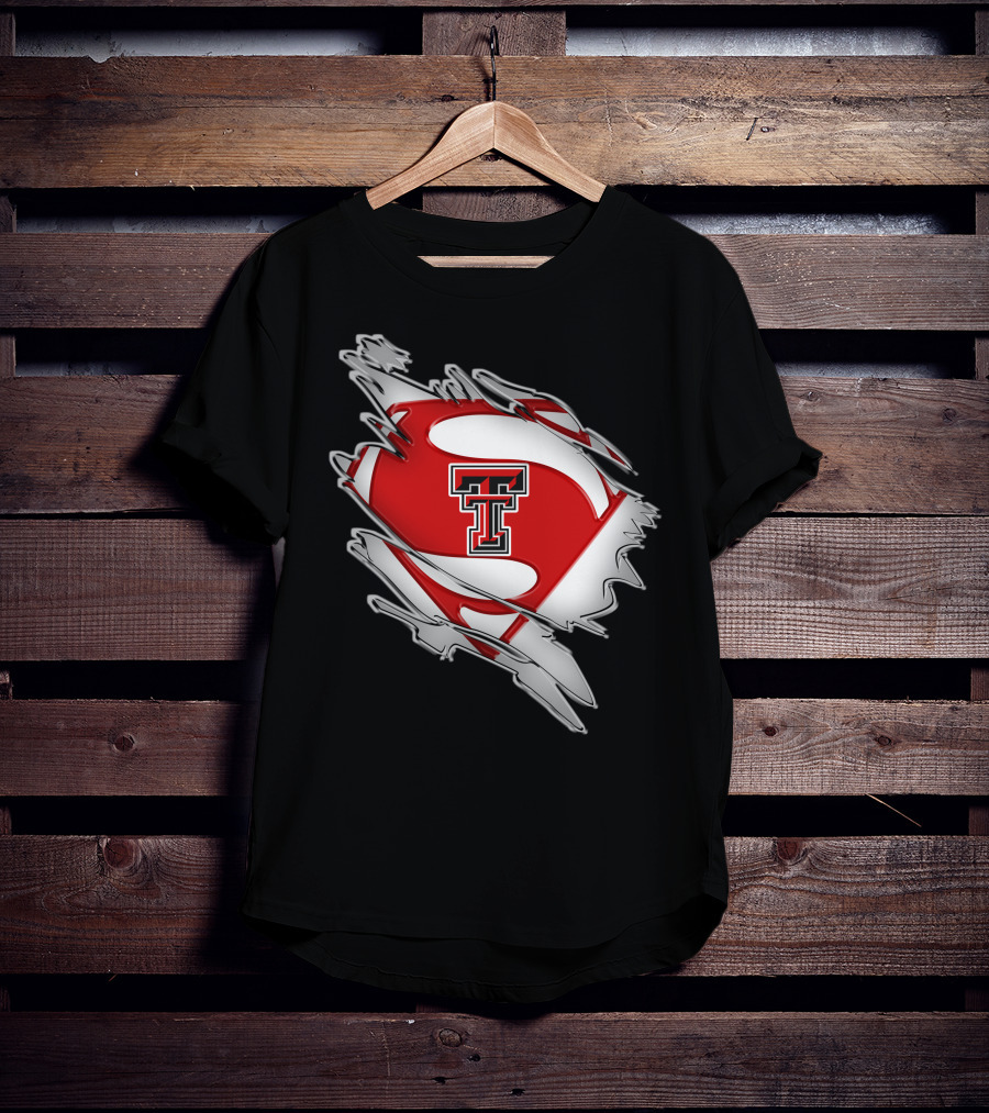 Texas Tech Red Raiders Double T Superman Shield T-Shirt