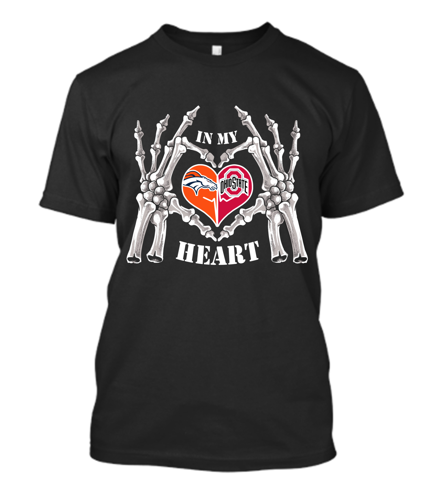 Denver Broncos Ohio State Buckeyes In My Heart T-Shirt