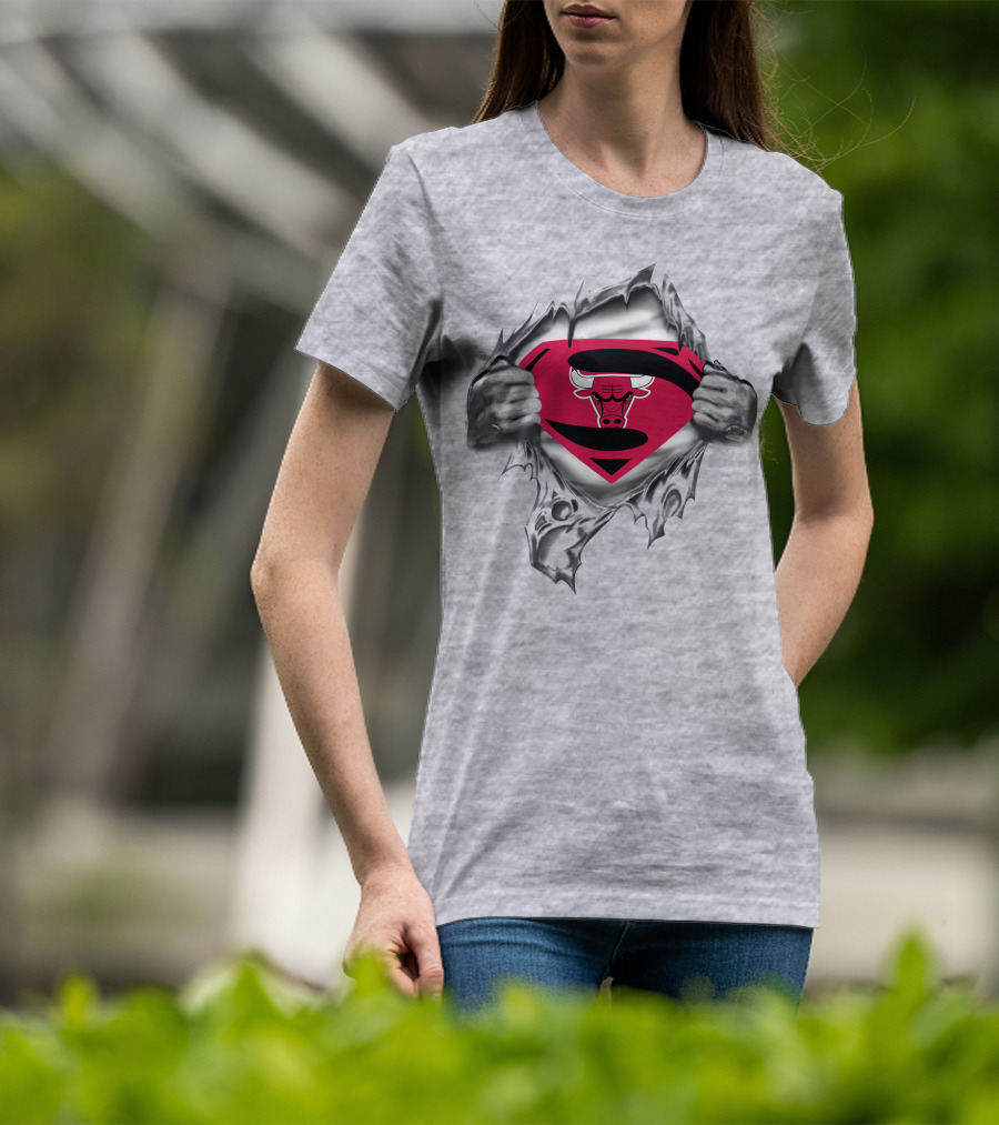Chicago Bulls Superman Symbol Fusion T-Shirt