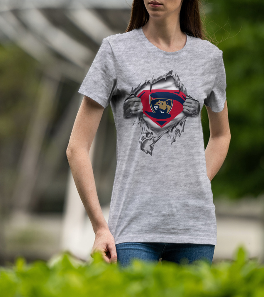 Florida Panthers Superman Shield Emblem T-Shirt