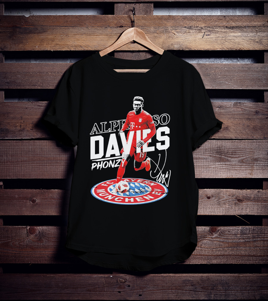 Alphonso Davies Phonzy FC Bayern Munchen Signature Soccer Jersey T-Shirt