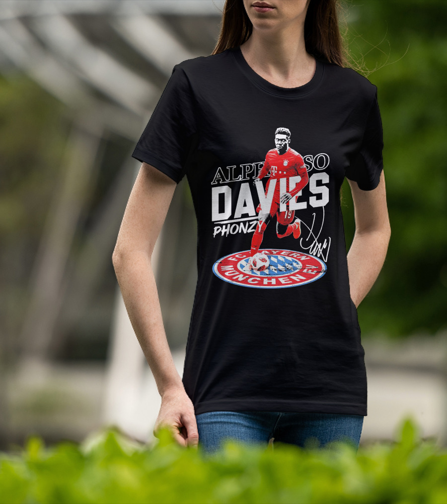 Alphonso Davies Phonzy FC Bayern Munchen Signature Soccer Jersey T-Shirt